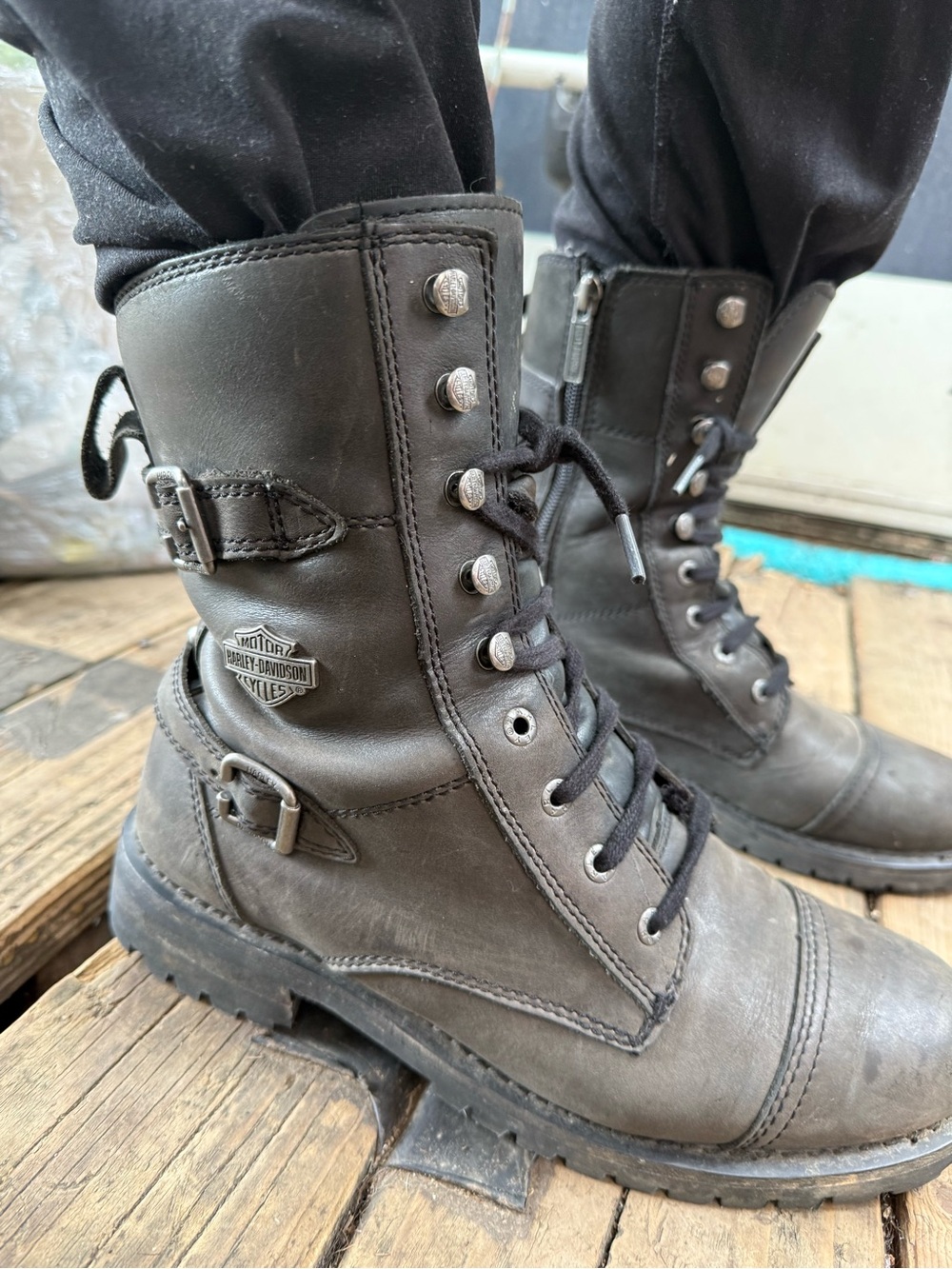 Harley Davidson Women's Balsa Motorcycle Boots Size 10M D83853M biker $190